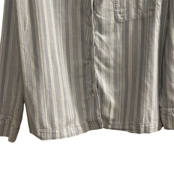 Haven Well Within Women's Striped Pajama Set XL Blue White Organic Cotton - Picture 10 of 14